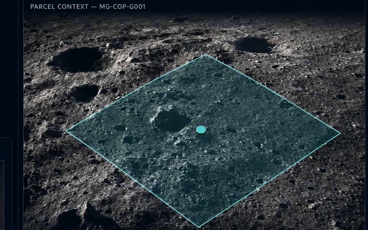 Selected lunar parcel preview